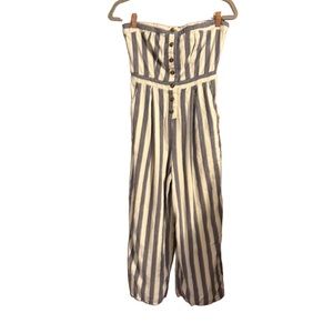 💜💜 AE Ladies Striped Strapless Jumpsuit Size Small/Petite